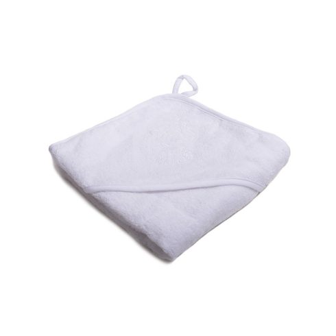 Vaganza hímzett fürdőlepedő fürdető kesztyűvel 110x110 cm - Fehér/Fehér Oroszlán