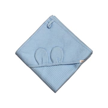 Vaganza Waffle Fürdőlepedő 110x110 - Kék