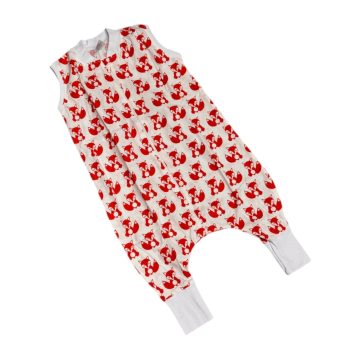   Vaganza Vékony Pamut Tipegő Hálózsák 86 - Fehér Alapon Piros Róka