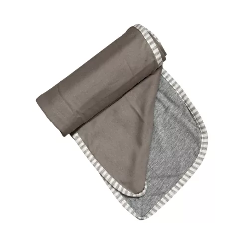 Vaganza Hímzett 2 Rétegű Pamut Takaró 70x90 cm - Szürke Bari