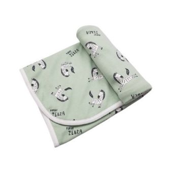 Vaganza Pamut Mintás Takaró 70x90 cm - Menta Zebra