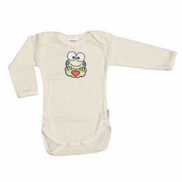  Vaganza Pamut Hosszú ujjú békanyakú body 50 - Ekrü Béka