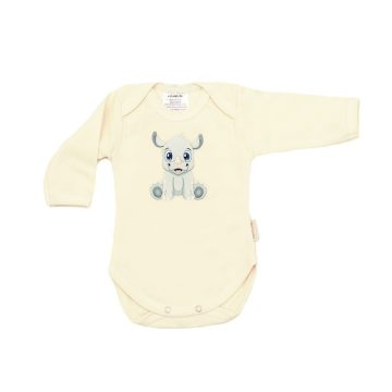   Vaganza Pamut Hosszú ujjú békanyakú body 74 - Ekrü Orrszarvú