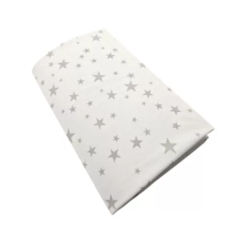 Vaganza Pamut Gumis Stretch Lepedő Mintás 60x120cm / 70x140cm – Szürke Csillagos