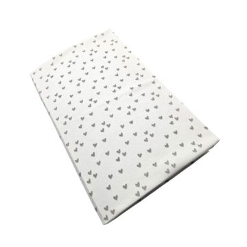   Vaganza Pamut Gumis Stretch Lepedő Mintás 60x120cm / 70x140cm – Szürke Szivecskés