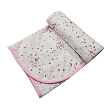   Vaganza Pamut 2 rétegű Mintás Takaró 70x90 cm - Rózsaszín Apró virágos