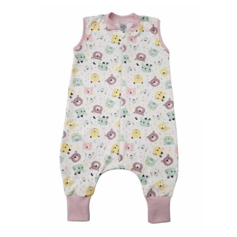 Vaganza Vékony Pamut Tipegő Hálózsák 116 - Rózsaszín Macifejes