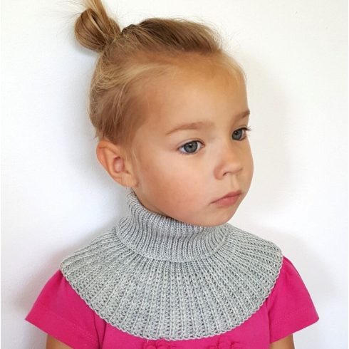 MiniM Gyerek Garbós kötött sál - Törtfehér