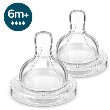   Philips AVENT SCY764/02 Etetőcumi Anti-colic gyors átfolyás 6 hó+ 2 db