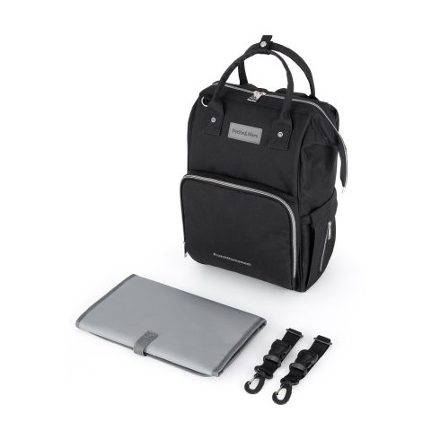 PETITE&MARS Pelenkázó hátizsák babakocsira Jack - Catchthemoment sorozat  Just Black