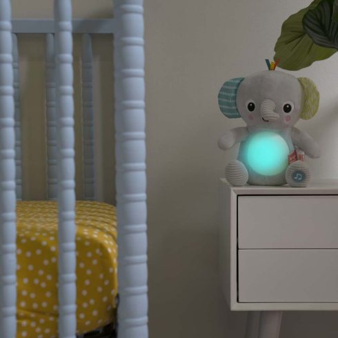Bright Starts Hug-a-bye Baby™ világító, zenélő plüss elefánt