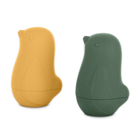 PETITE&MARS Szilikon fürdőjátékok Love birds Ochre Green 6m+