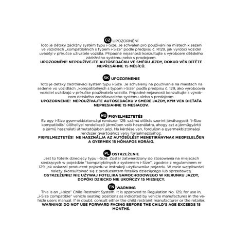 PETITE&MARS Autósülés Reversal Pro i-Size 360° Black Air 40-105 cm (0-18 kg)