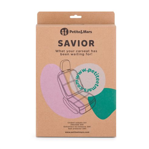 PETITE&MARS Ülésvédő Savior 3 az 1-ben Absolute Black