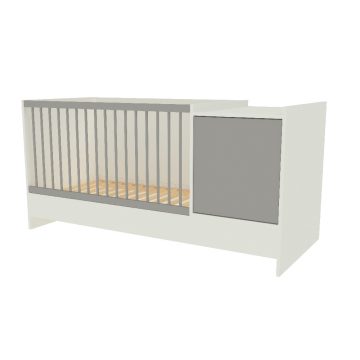 Babastar Harmony 1 ajtós kombiágy - Fehér/Szürke