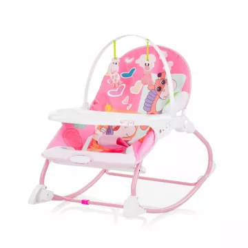 Chipolino Enjoy rezgő-zenélő pihenőszék 18 kg-ig - Pink
