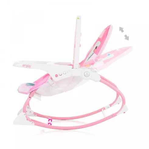 Chipolino Enjoy rezgő-zenélő pihenőszék 18 kg-ig - Pink