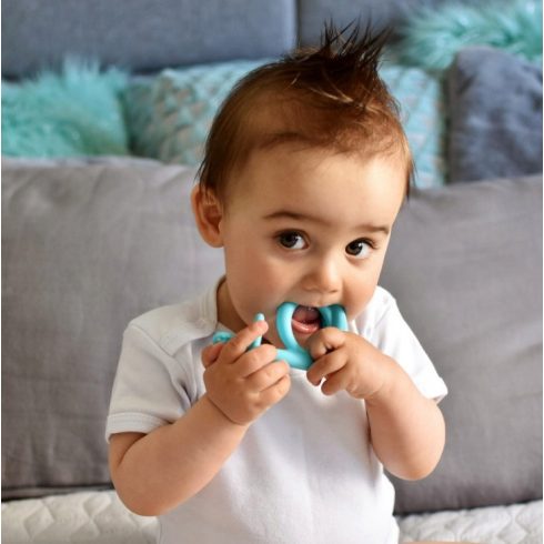 Akuku Szilikon Rágóka / Fogkefe – Csiga Rózsaszín