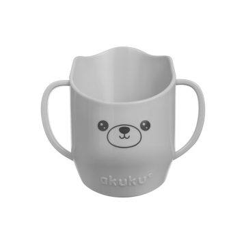   Akuku Döntött kialakítású Tanuló pohár 150ml - Szürke