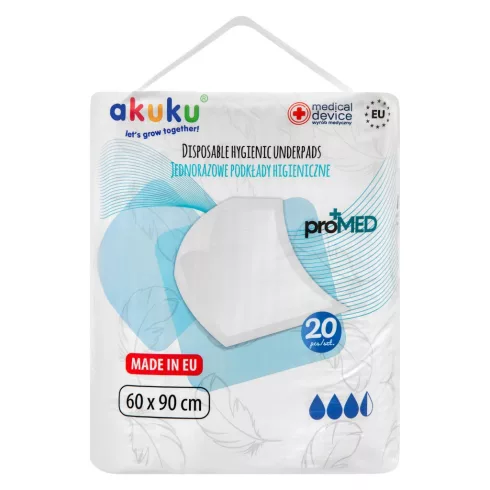 Akuku  Pelenkázóalátét ProMED60x90 cm  - 20 db