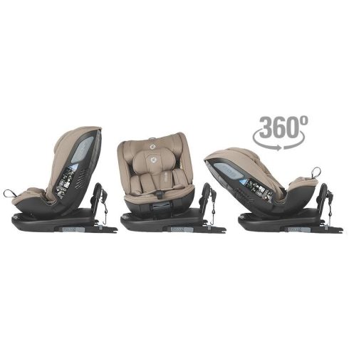 Coccolle Velsa iSize 360°-ban forgatható gyerekülés (40-150 cm) - Taupe Brown