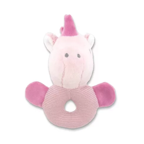 Lorelli Toys Plüss csörgő karika - Pink Unikornis