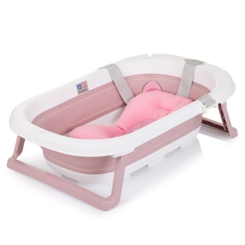 Chipolino Isla összecsukható kád hálós babatartóval 81 cm - Pink