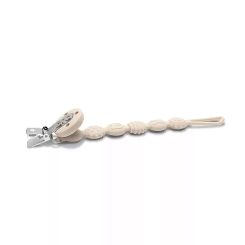 Lorelli Természetes szilikon cumitartó lánc - Beige