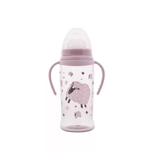 Lorelli My Friend itatópohár fogantyúval 350ml 6hó+ - Mellow Rose