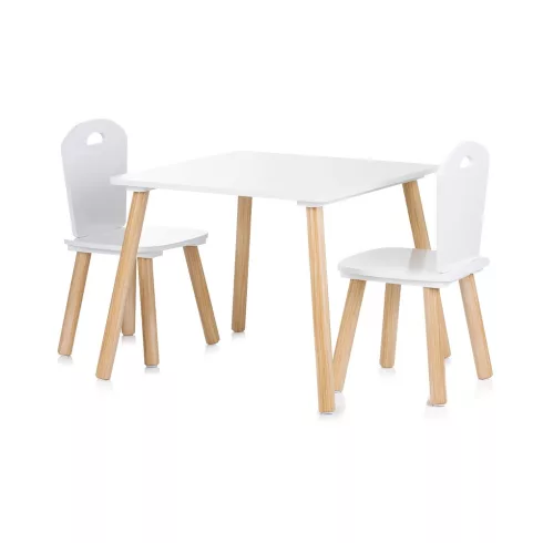 Chipolino Asztalka 2 székkel - White