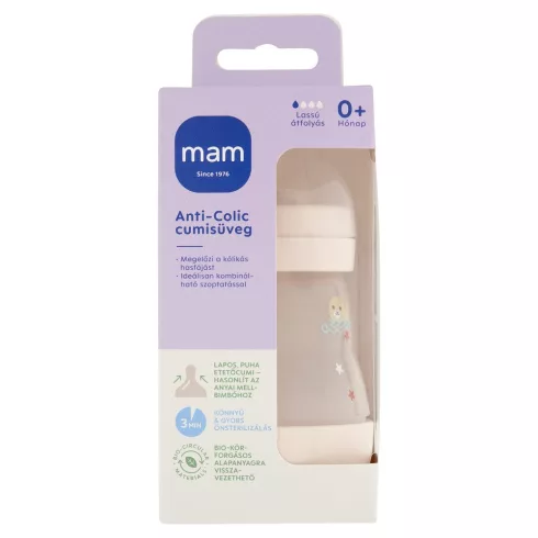 MAM Anti-Colic Műanyag Cumisüveg 160ml - Menta Vitorlás hajó