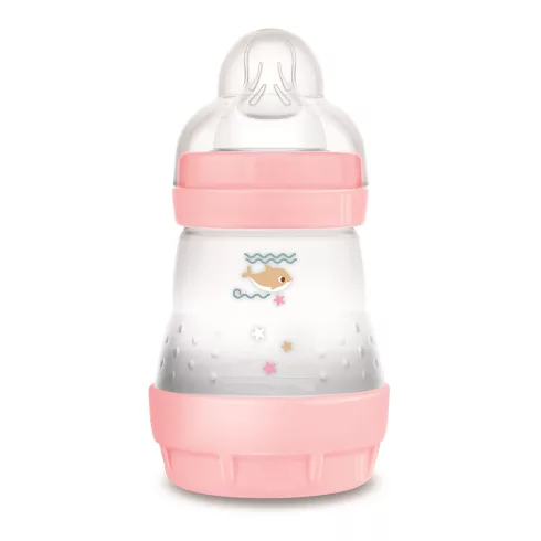 MAM Anti-Colic Műanyag Cumisüveg 160ml - Rózsaszín Halacska