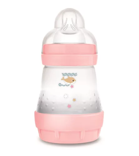 MAM Anti-Colic Műanyag Cumisüveg 160ml - Rózsaszín Halacska