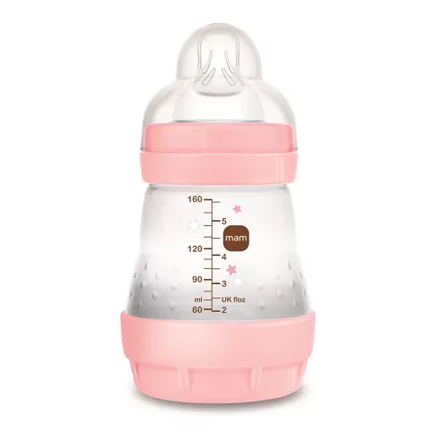 MAM Anti-Colic Műanyag Cumisüveg 160ml - Rózsaszín Halacska