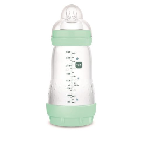 MAM Anti-Colic Műanyag Cumisüveg 260 ml - Menta Bálna