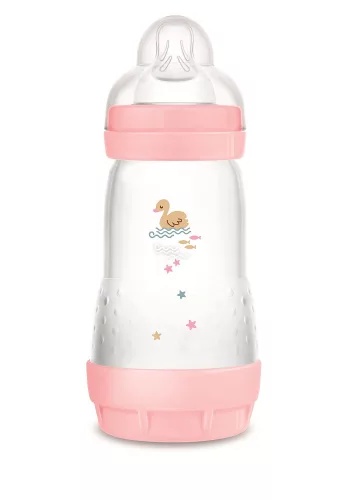MAM Anti-Colic Műanyag Cumisüveg 260 ml - Rózsaszín Kacsa
