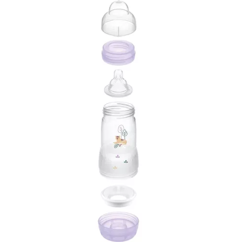 MAM Anti-Colic Műanyag Cumisüveg 260 ml - Lila Cica