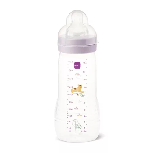 MAM Easy Active Műanyag cumisüveg 330ml  4 hó+ - Kék Elefánt