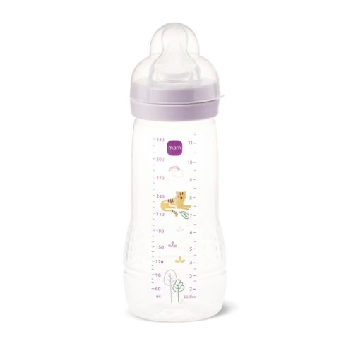 MAM Easy Active Műanyag cumisüveg 330ml  4 hó+ - Lila Cica