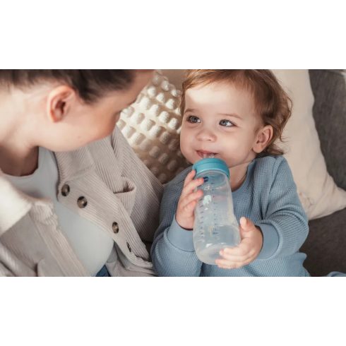 MAM Easy Active Műanyag cumisüveg 330ml  4 hó+ - Lila Cica