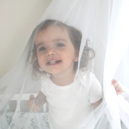 BS Baldachin Függöny Kiságyhoz – 400 x 170 cm - Lulu Natural