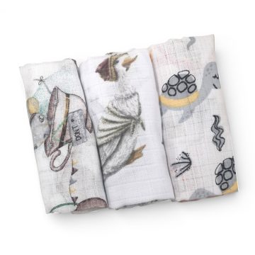 BS Textil pelenka 3db-os - Egérke/Kacsa mama/Teknős