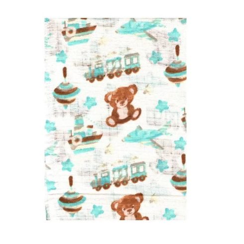 BS Textil pelenka 3db-os - Sárga Űrhajó/Türkiz Maci/Piros Űrhajó