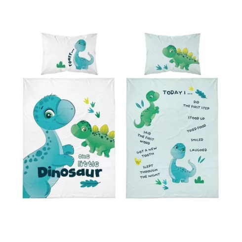 Maya Moo Gyerek pamut ágyneműhuzat 90x120cm - Little Dino