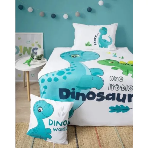 Maya Moo Gyerek pamut ágyneműhuzat 90x120cm - Little Dino