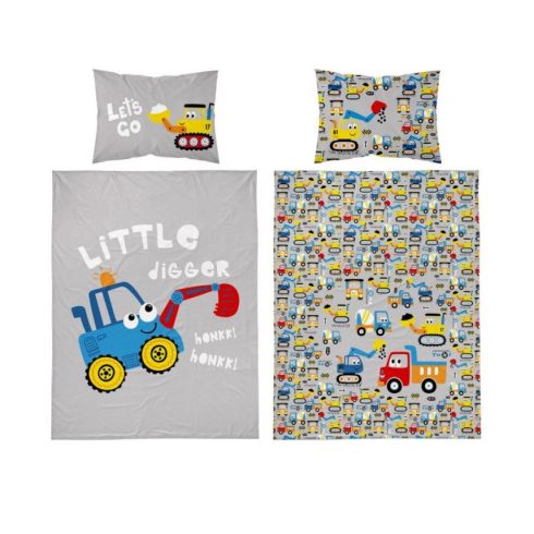 Maya Moo Gyerek pamut ágyneműhuzat 90x120cm - Markoló Kék