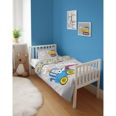 Maya Moo Gyerek pamut ágyneműhuzat 90x120cm - Markoló Kék