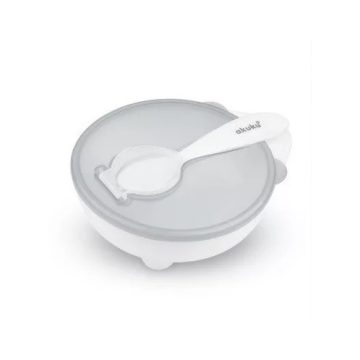 Akuku Fedeles Tányér kanállal - Fehér