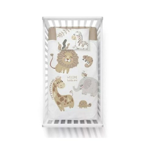 Maya Moo Gyerek Bambusz ágyneműhuzat 90x120cm - Állatkert bézs
