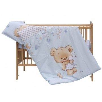 BS Ágynemű HUZAT 2 részes 90x120cm - Mika Maci kék